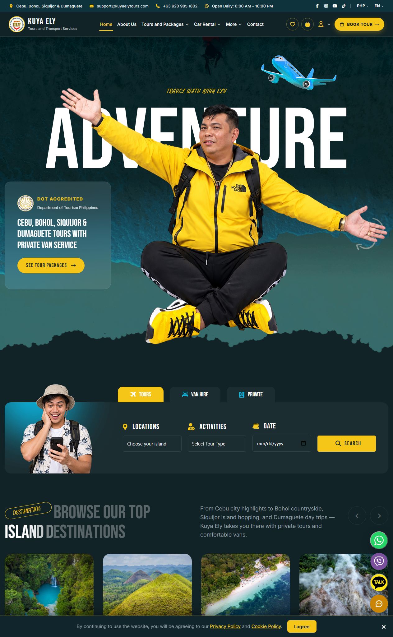 Kuya Ely Tours homepage